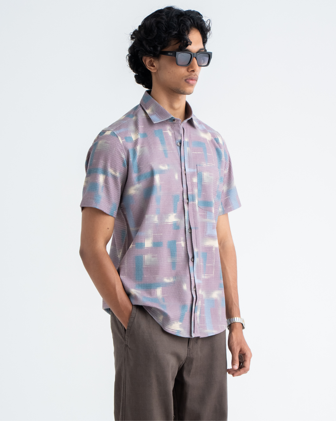 breathable fabric alf sleeve shirt